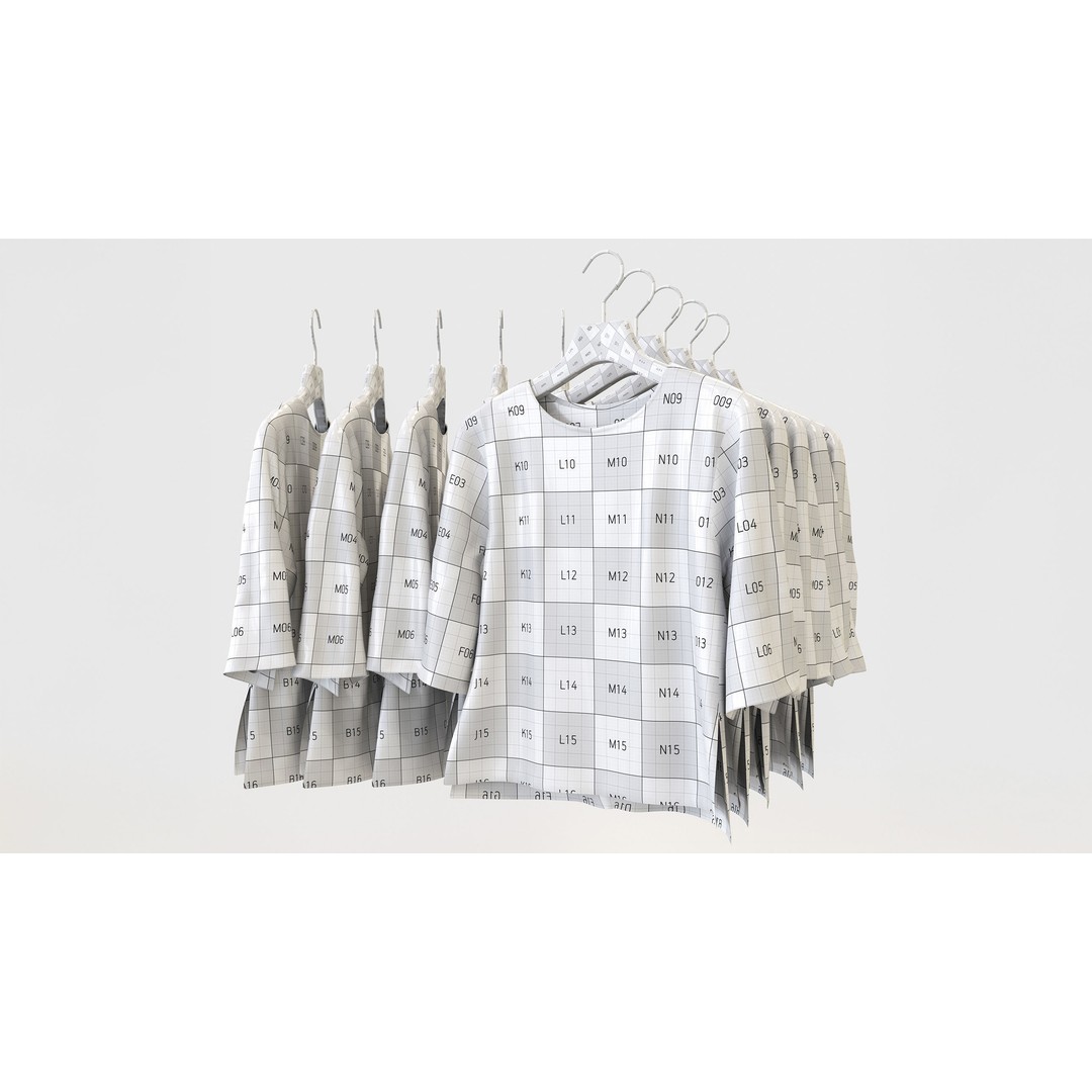 Smart Casual Womens Clothing 3D Model Set – Hanging & Folded Garments, FBX, Blender - View 10