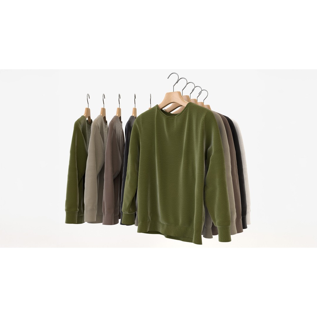 Smart Casual Womens Clothing 3D Model Set – Hanging & Folded Garments, FBX, Blender - View 19