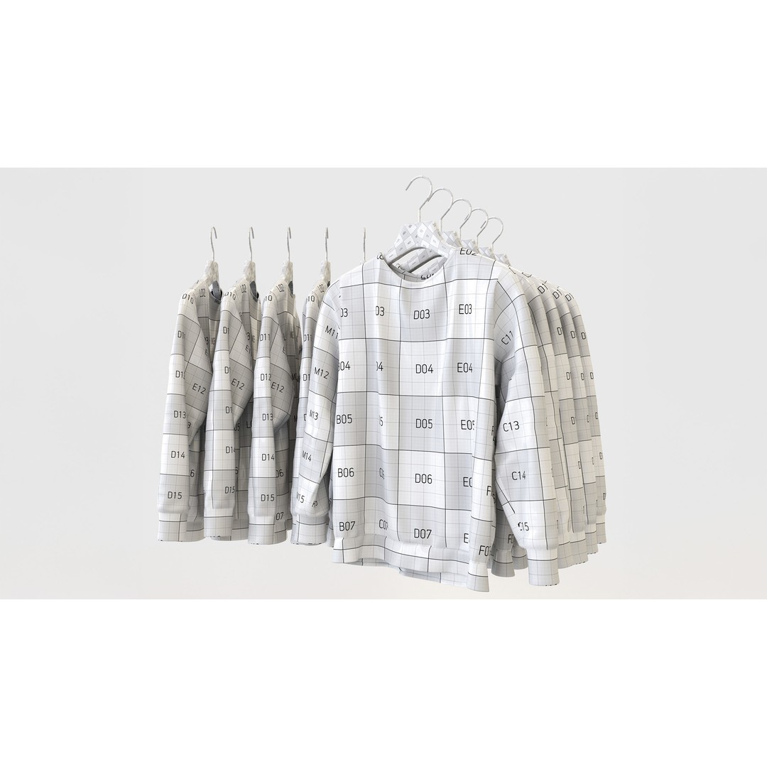 Smart Casual Womens Clothing 3D Model Set – Hanging & Folded Garments, FBX, Blender - View 22