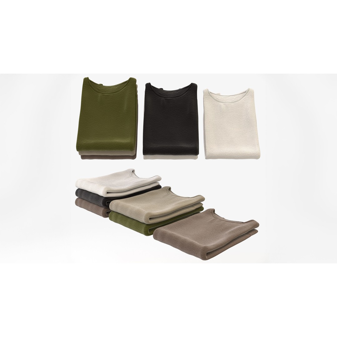 Smart Casual Womens Clothing 3D Model Set – Hanging & Folded Garments, FBX, Blender - View 27