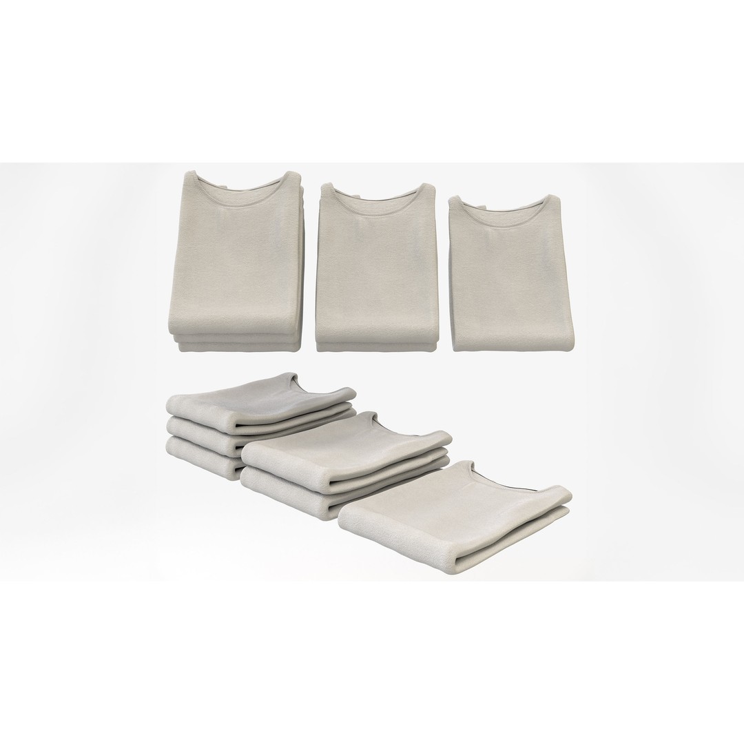 Smart Casual Womens Clothing 3D Model Set – Hanging & Folded Garments, FBX, Blender - View 28