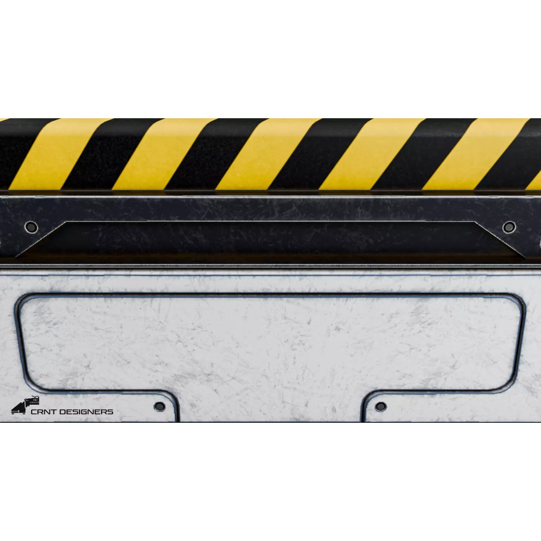 Sci-Fi Road Barrier 3D Model – Low Poly PBR Game Asset, FBX, Blender - View 18