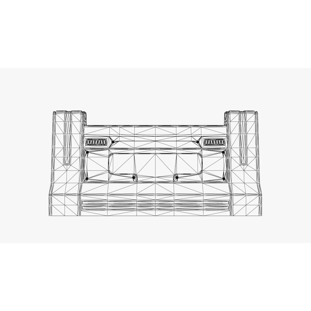 Sci-Fi Road Barrier 3D Model – Low Poly PBR Game Asset, FBX, Blender - View 4