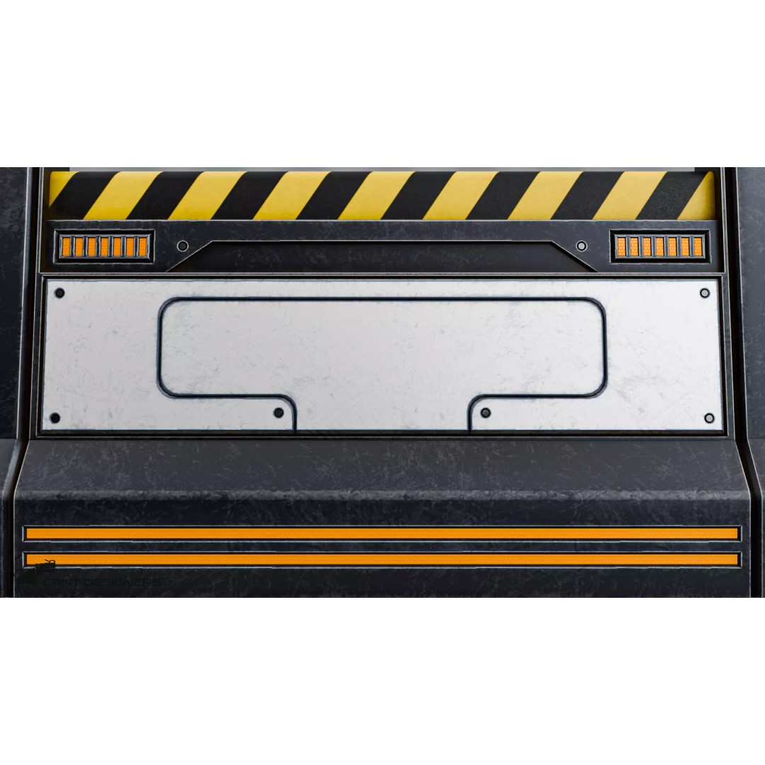 Sci-Fi Road Barrier 3D Model – Low Poly PBR Game Asset, FBX, Blender - View 5