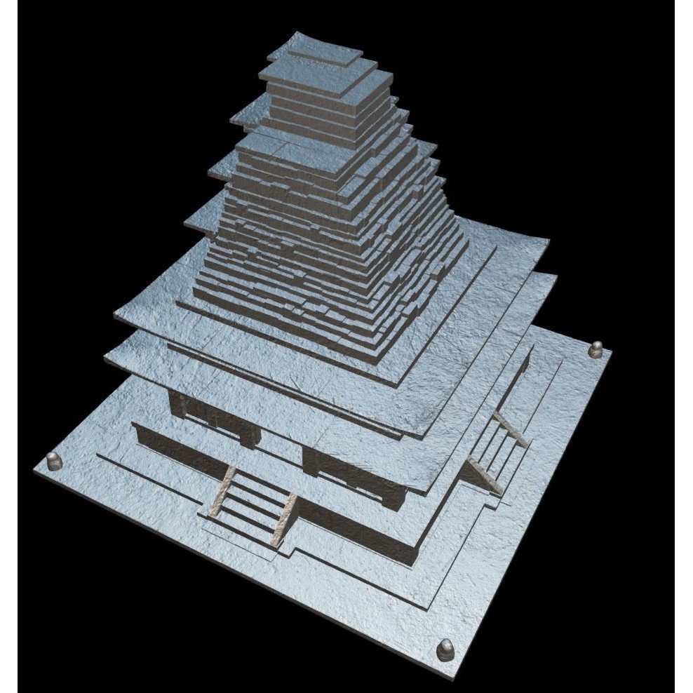Mireuksaji Stone Pagoda 3D Model – Low Poly Architectural Asset, FBX - View 13