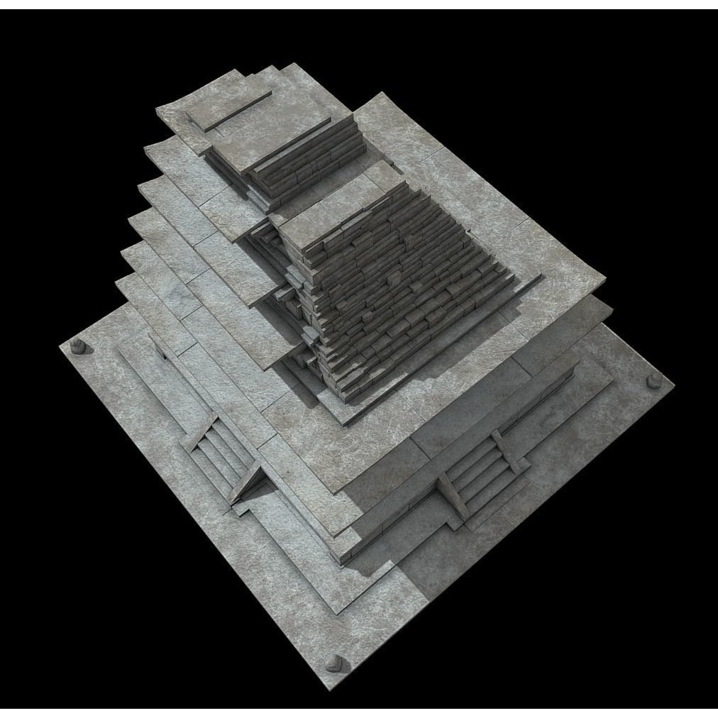 Mireuksaji Stone Pagoda 3D Model – Low Poly Architectural Asset, FBX - View 6