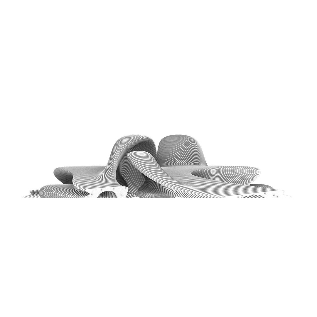 Tie Bench 3D Model – Parametric Outdoor Furniture, FBX, PBR - View 13