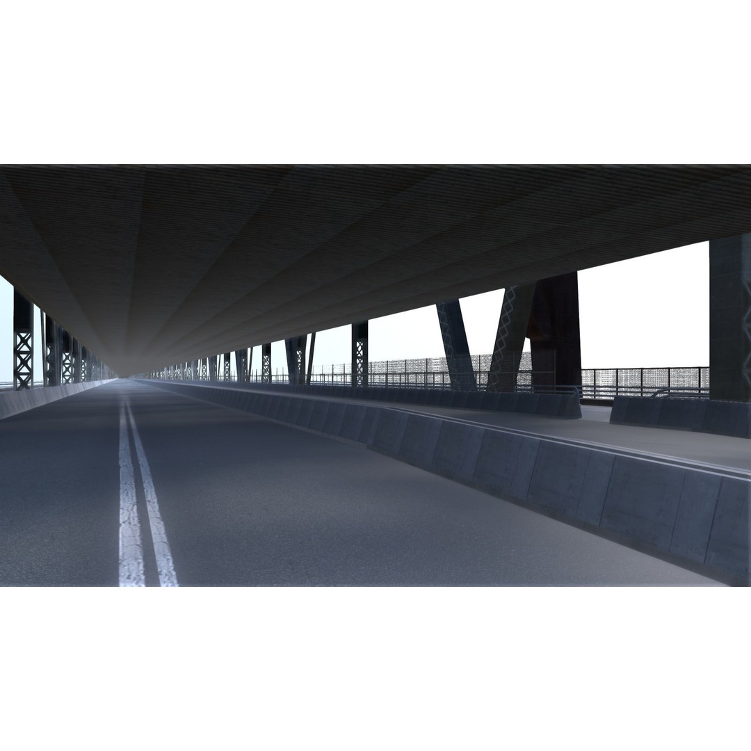 Ed Koch Queensboro Bridge 3D Model – Low Poly Architectural Asset, FBX, OBJ - View 11