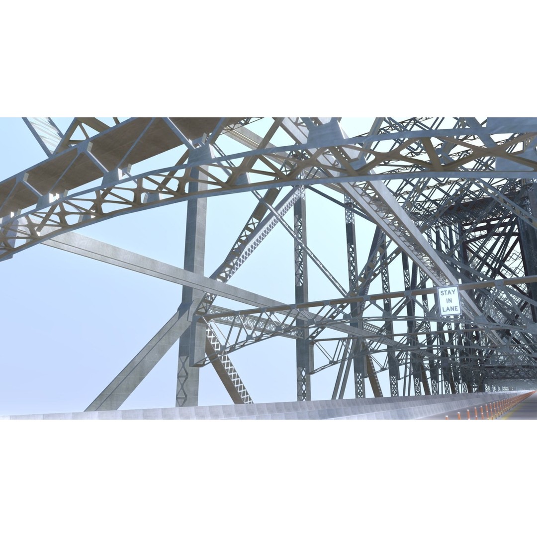 Ed Koch Queensboro Bridge 3D Model – Low Poly Architectural Asset, FBX, OBJ - View 17