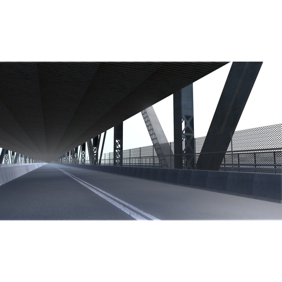 Ed Koch Queensboro Bridge 3D Model – Low Poly Architectural Asset, FBX, OBJ - View 20