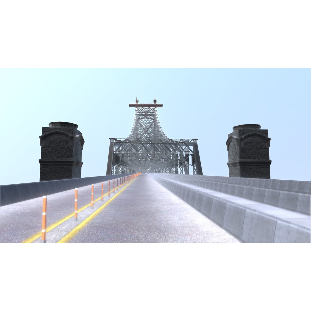 Ed Koch Queensboro Bridge 3D Model – Low Poly Architectural Asset, FBX, OBJ - View 3