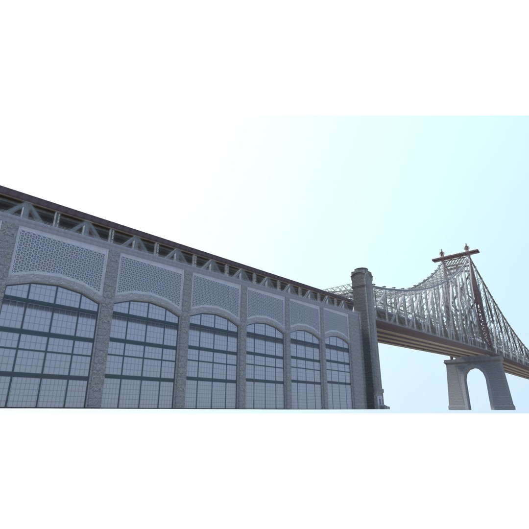 Ed Koch Queensboro Bridge 3D Model – Low Poly Architectural Asset, FBX, OBJ - View 30