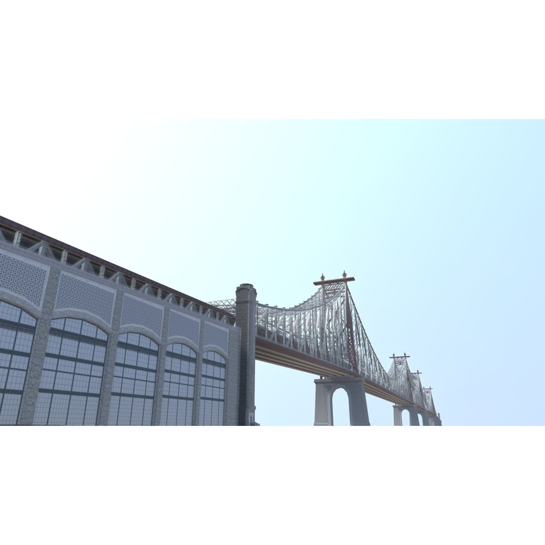 Ed Koch Queensboro Bridge 3D Model – Low Poly Architectural Asset, FBX, OBJ - View 31