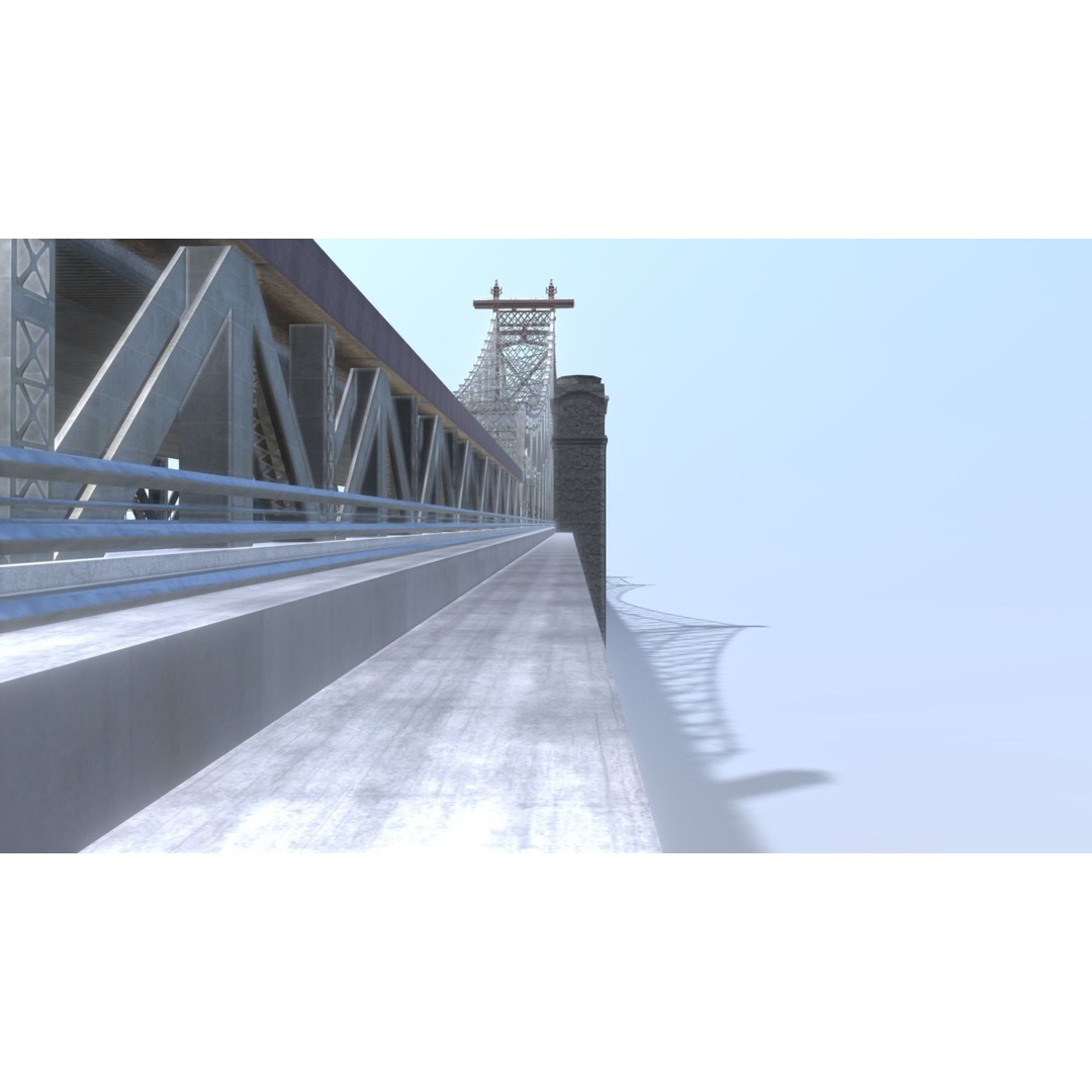 Ed Koch Queensboro Bridge 3D Model – Low Poly Architectural Asset, FBX, OBJ - View 32