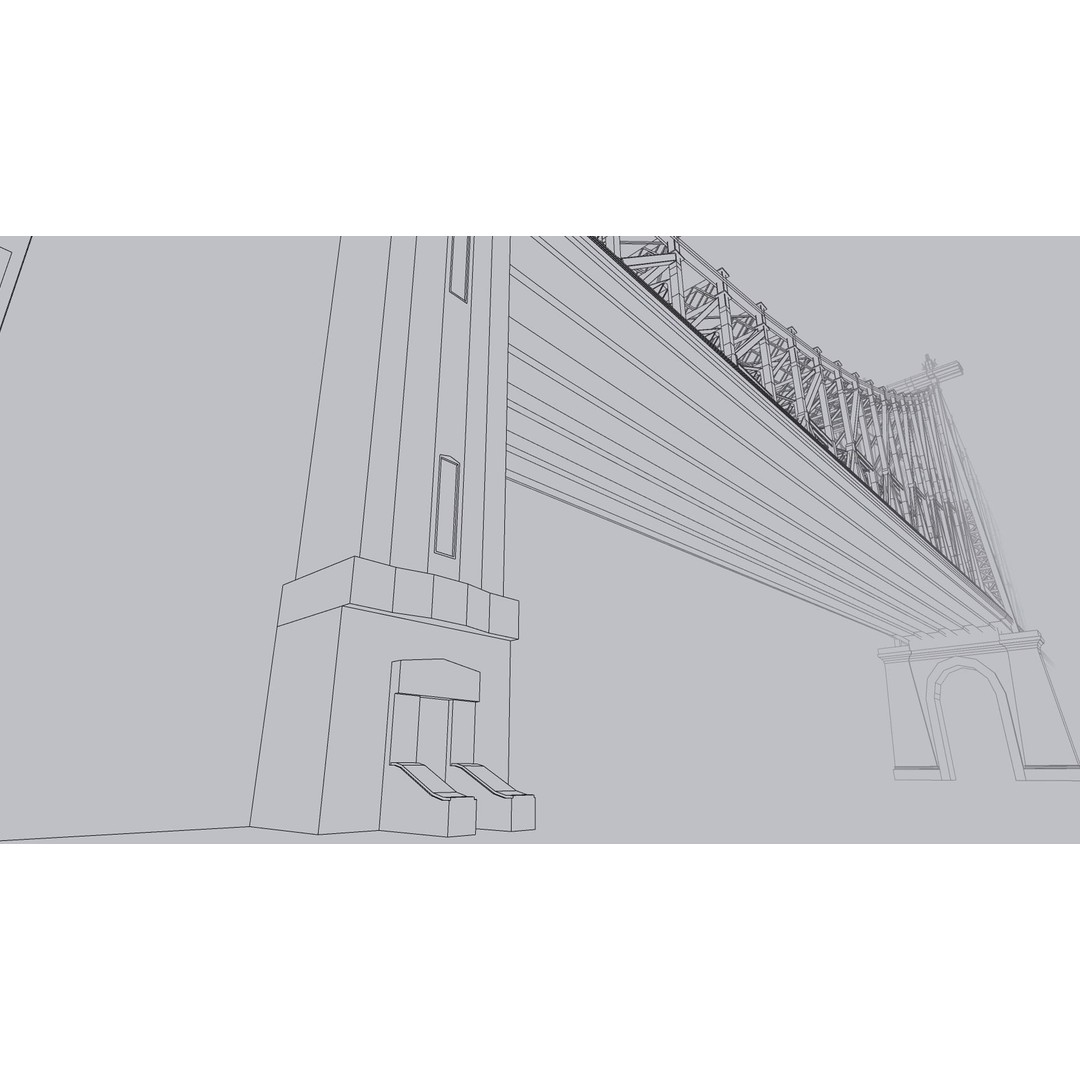 Ed Koch Queensboro Bridge 3D Model – Low Poly Architectural Asset, FBX, OBJ - View 37