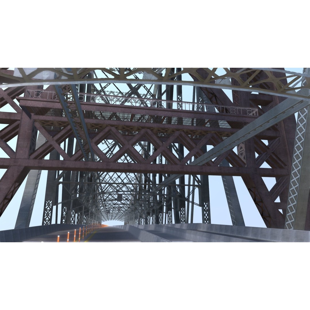 Ed Koch Queensboro Bridge 3D Model – Low Poly Architectural Asset, FBX, OBJ - View 4