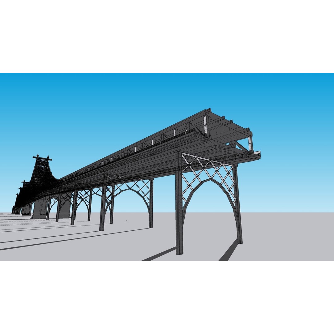 Ed Koch Queensboro Bridge 3D Model – Low Poly Architectural Asset, FBX, OBJ - View 43