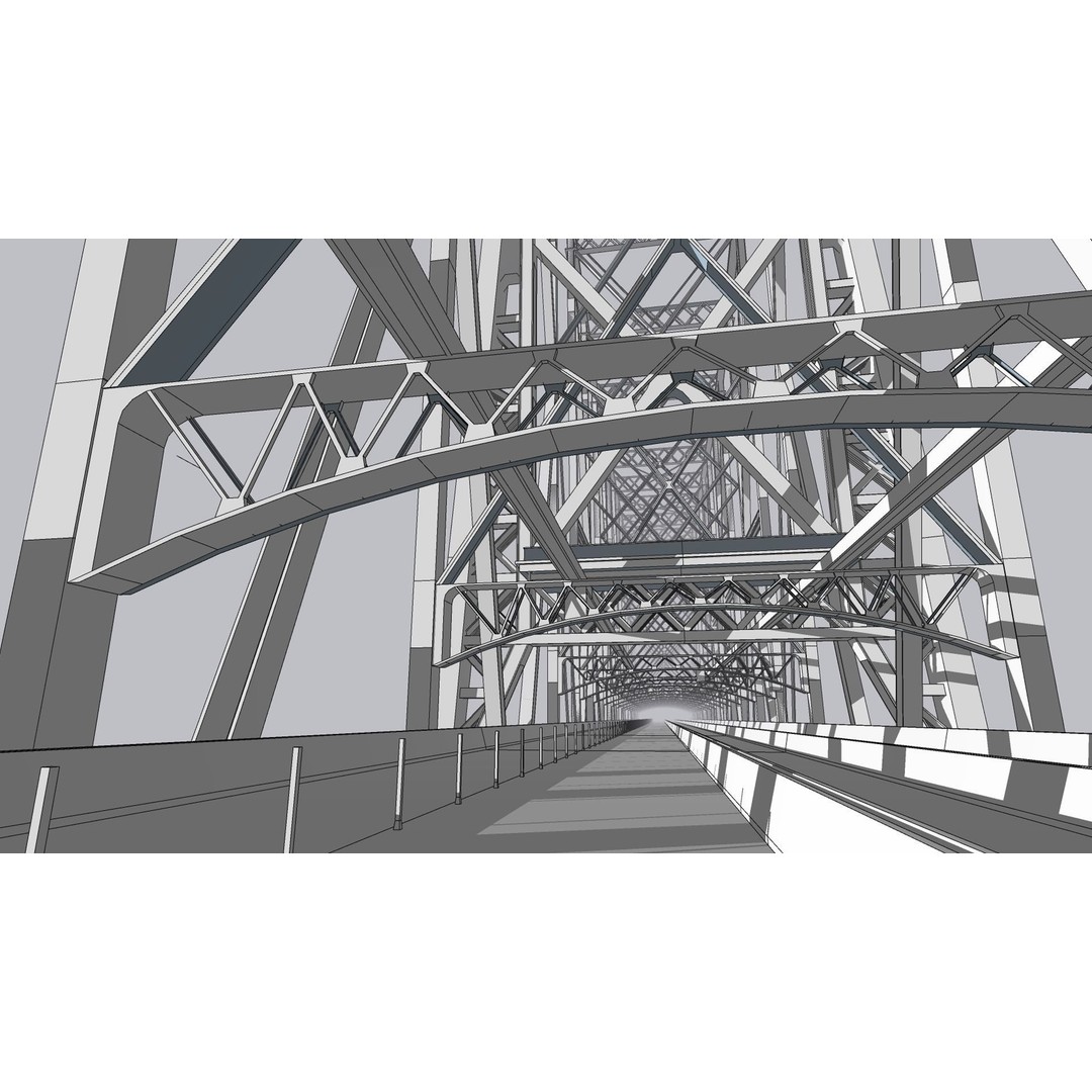 Ed Koch Queensboro Bridge 3D Model – Low Poly Architectural Asset, FBX, OBJ - View 46