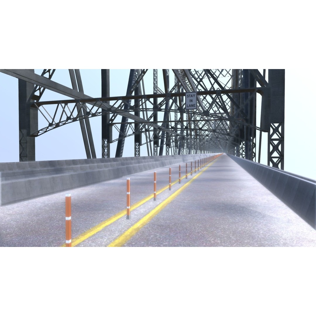 Ed Koch Queensboro Bridge 3D Model – Low Poly Architectural Asset, FBX, OBJ - View 5