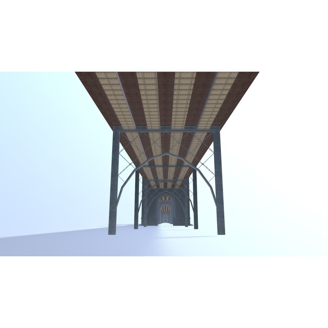 Ed Koch Queensboro Bridge 3D Model – Low Poly Architectural Asset, FBX, OBJ - View 7