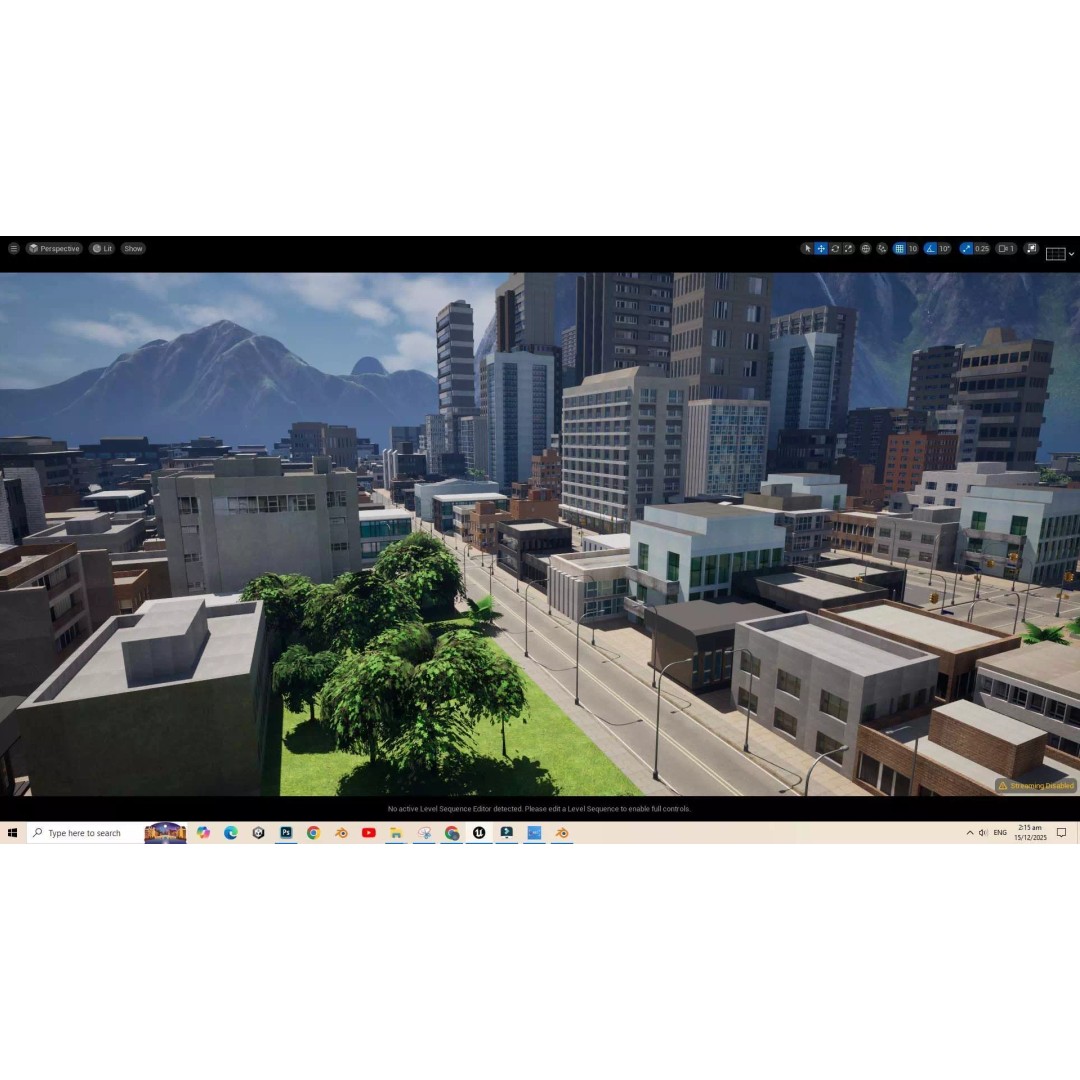 UE5 City 3D Model – Low Poly Complete Level for Game Development - View 10