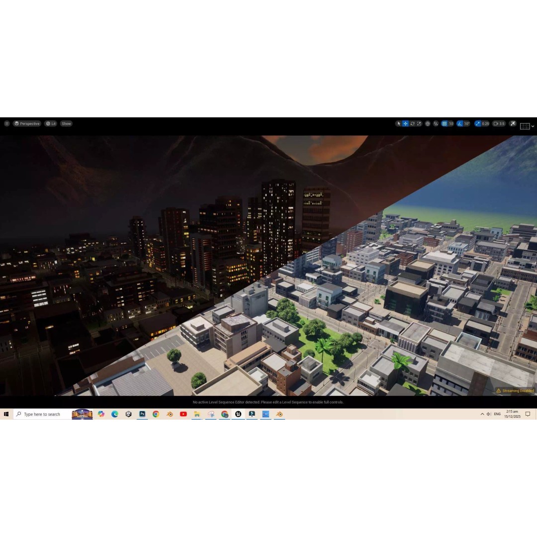 UE5 City 3D Model – Low Poly Complete Level for Game Development - View 2