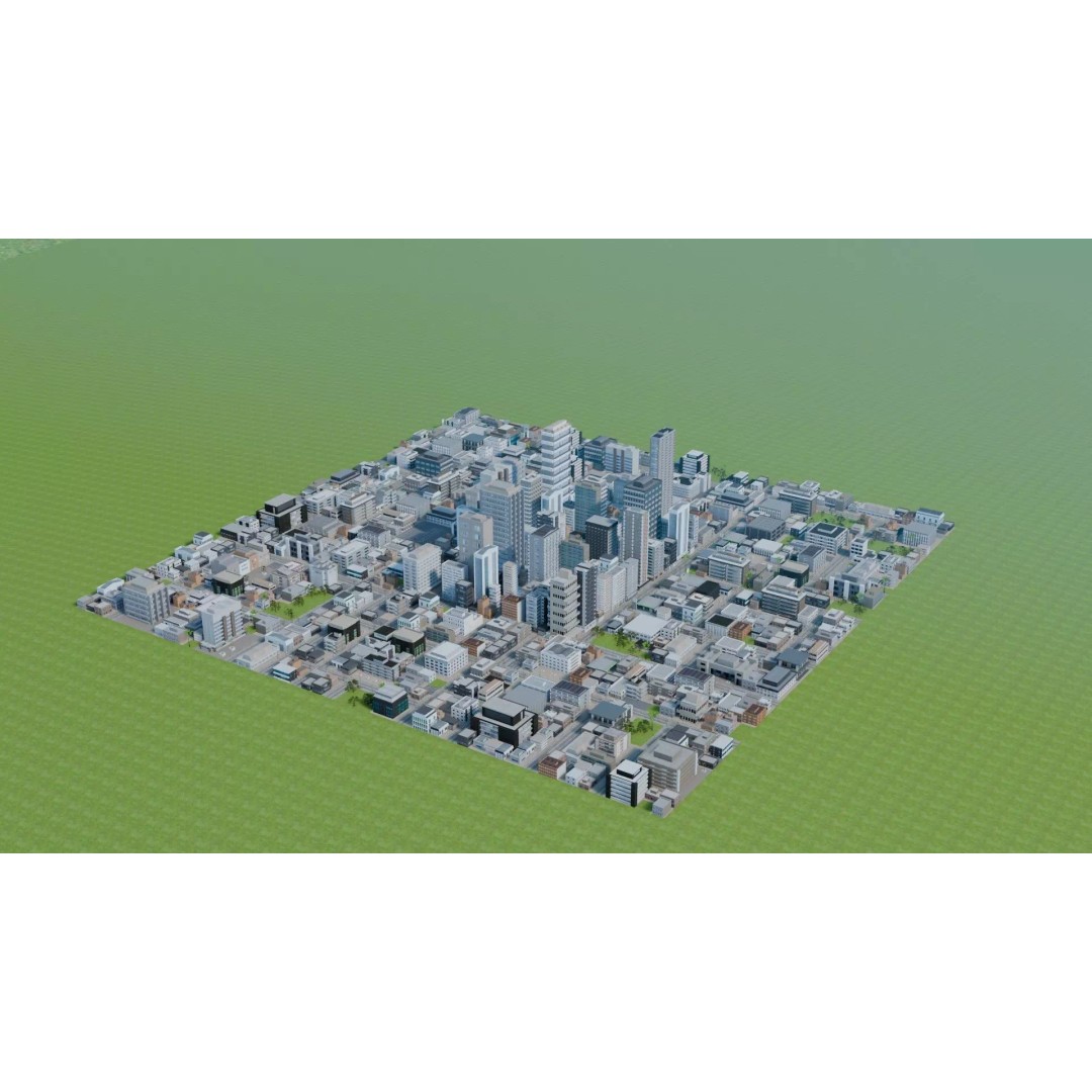 UE5 City 3D Model – Low Poly Complete Level for Game Development - View 26