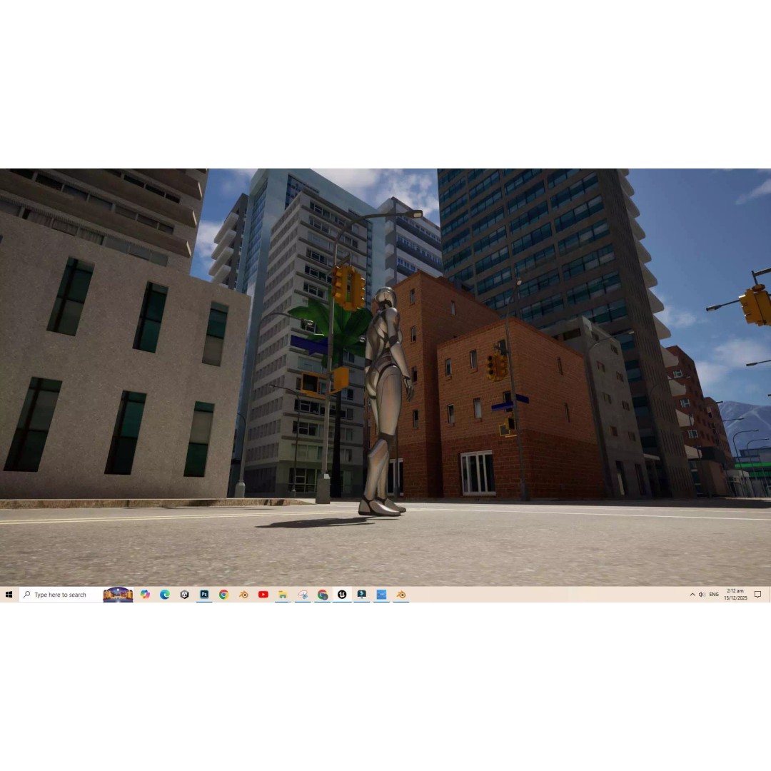UE5 City 3D Model – Low Poly Complete Level for Game Development - View 7