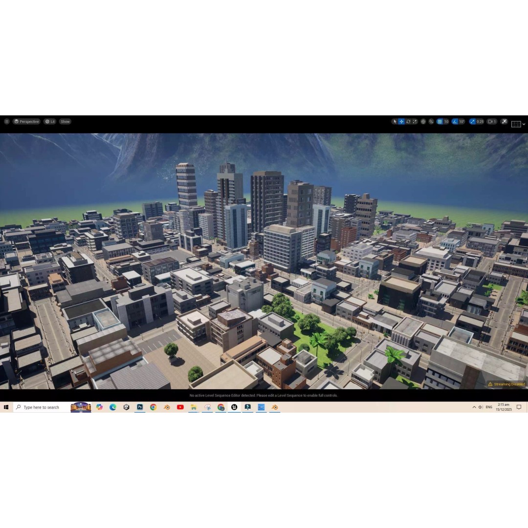 UE5 City 3D Model – Low Poly Complete Level for Game Development - View 9