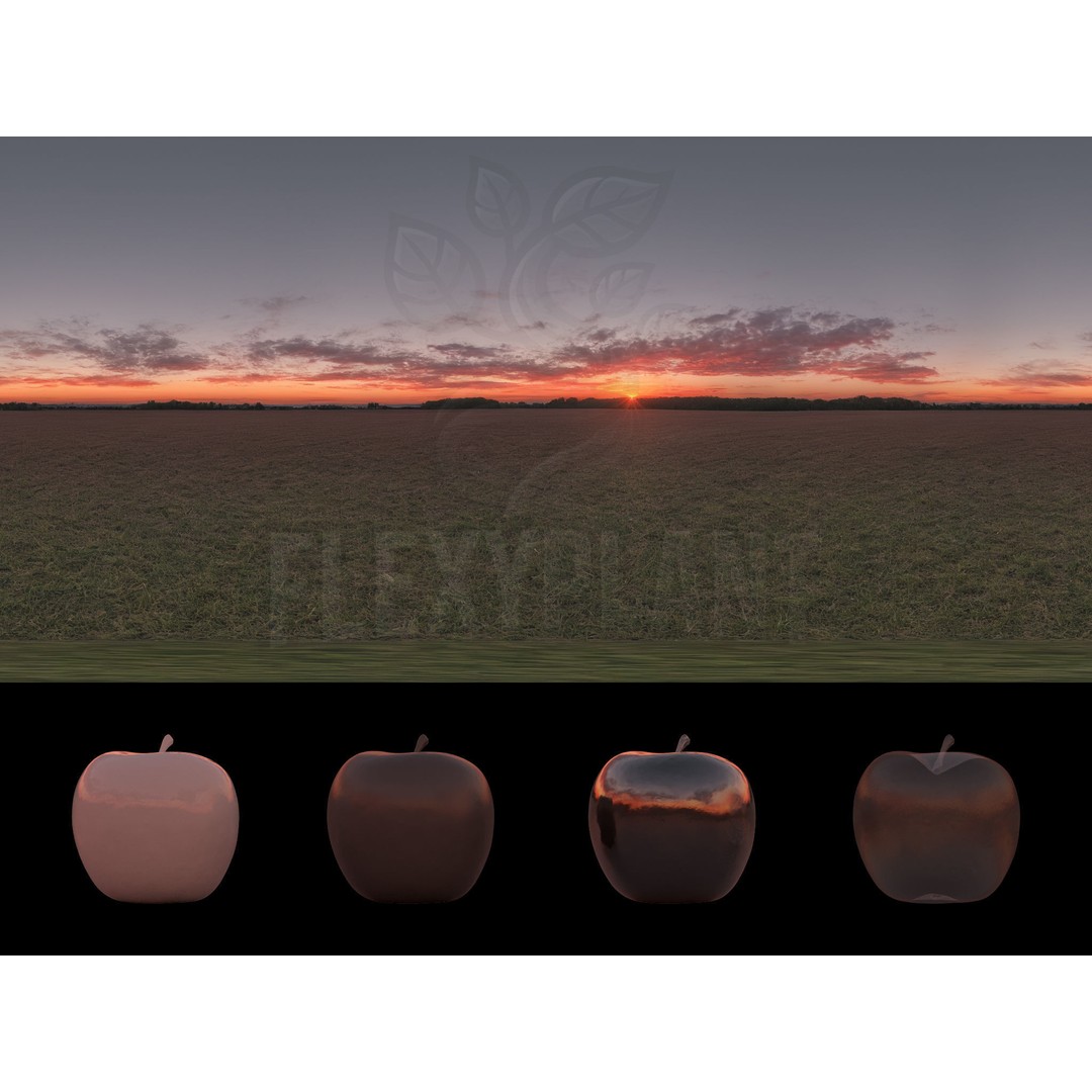 Realistic HDRI 3D Model – 30pcs 12K Field Collection, Blender, FBX