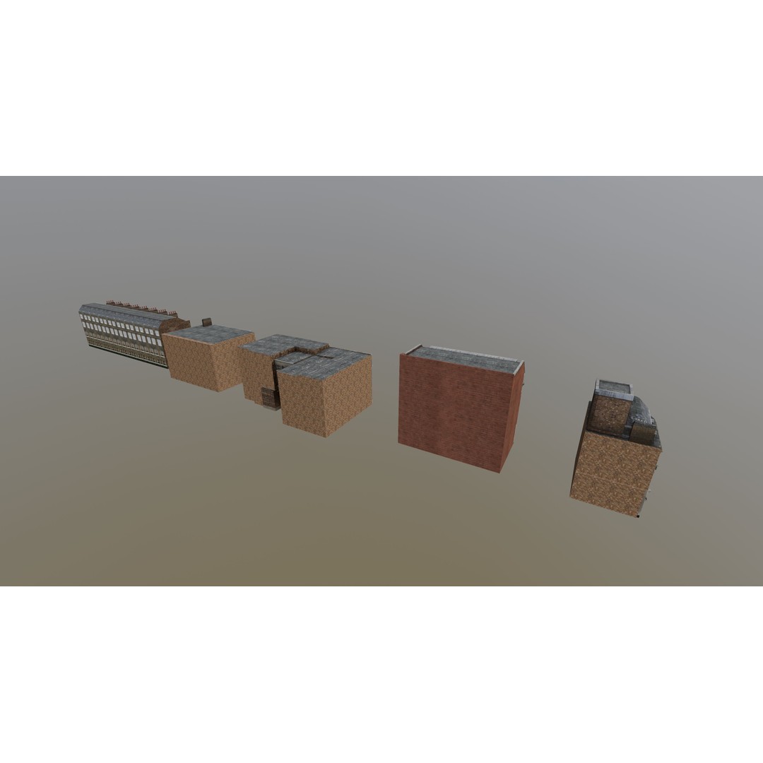 London Building Pack 3D Model – Low Poly Architectural Asset, FBX, OBJ, Blender
