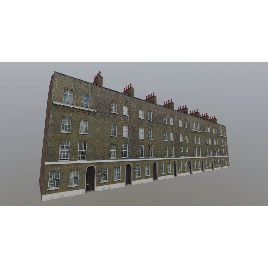 London Building Pack 3D Model – Low Poly Architectural Asset, FBX, OBJ, Blender - View 11