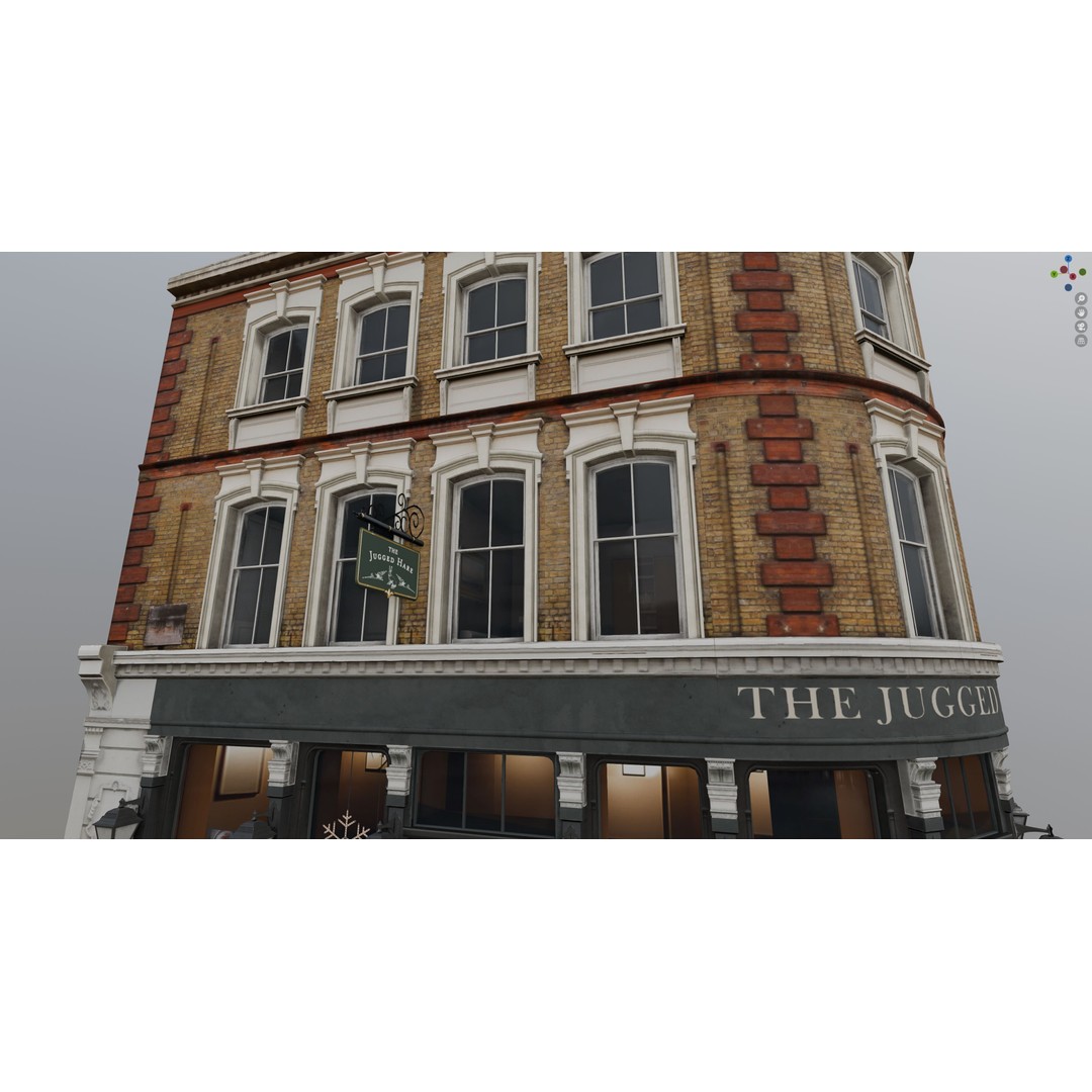 London Building Pack 3D Model – Low Poly Architectural Asset, FBX, OBJ, Blender - View 4