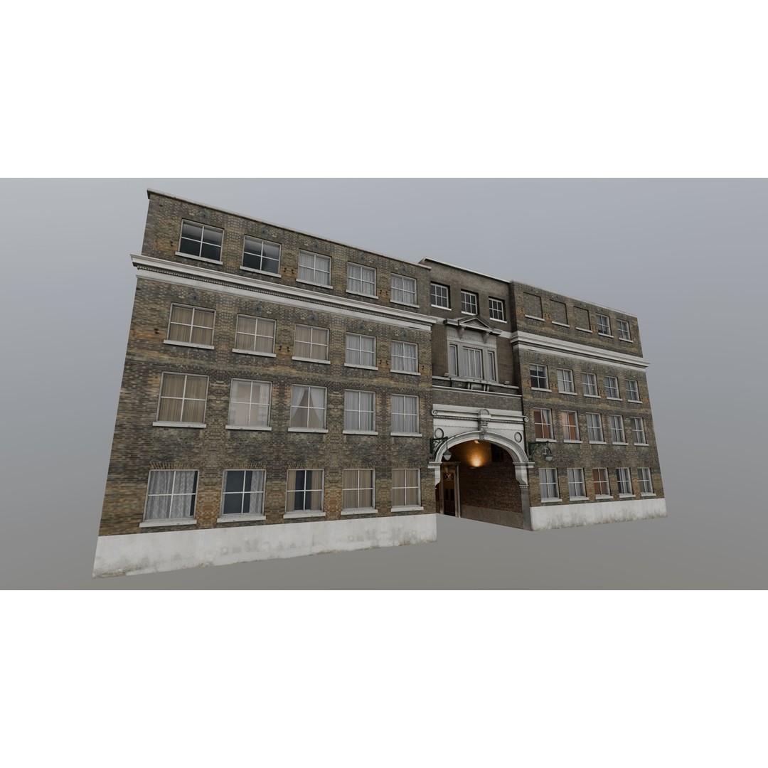 London Building Pack 3D Model – Low Poly Architectural Asset, FBX, OBJ, Blender - View 8