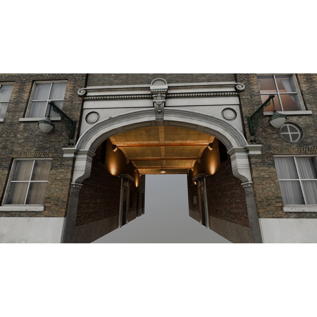 London Building Pack 3D Model – Low Poly Architectural Asset, FBX, OBJ, Blender - View 9