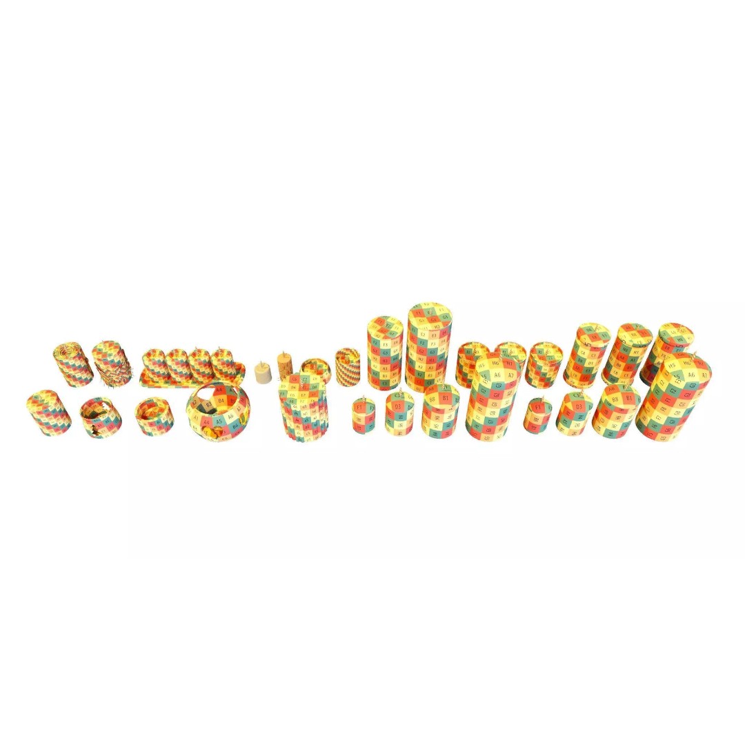 Christmas Candles 3D Model – Festive Decoration Pack, FBX, OBJ, Blender - View 3
