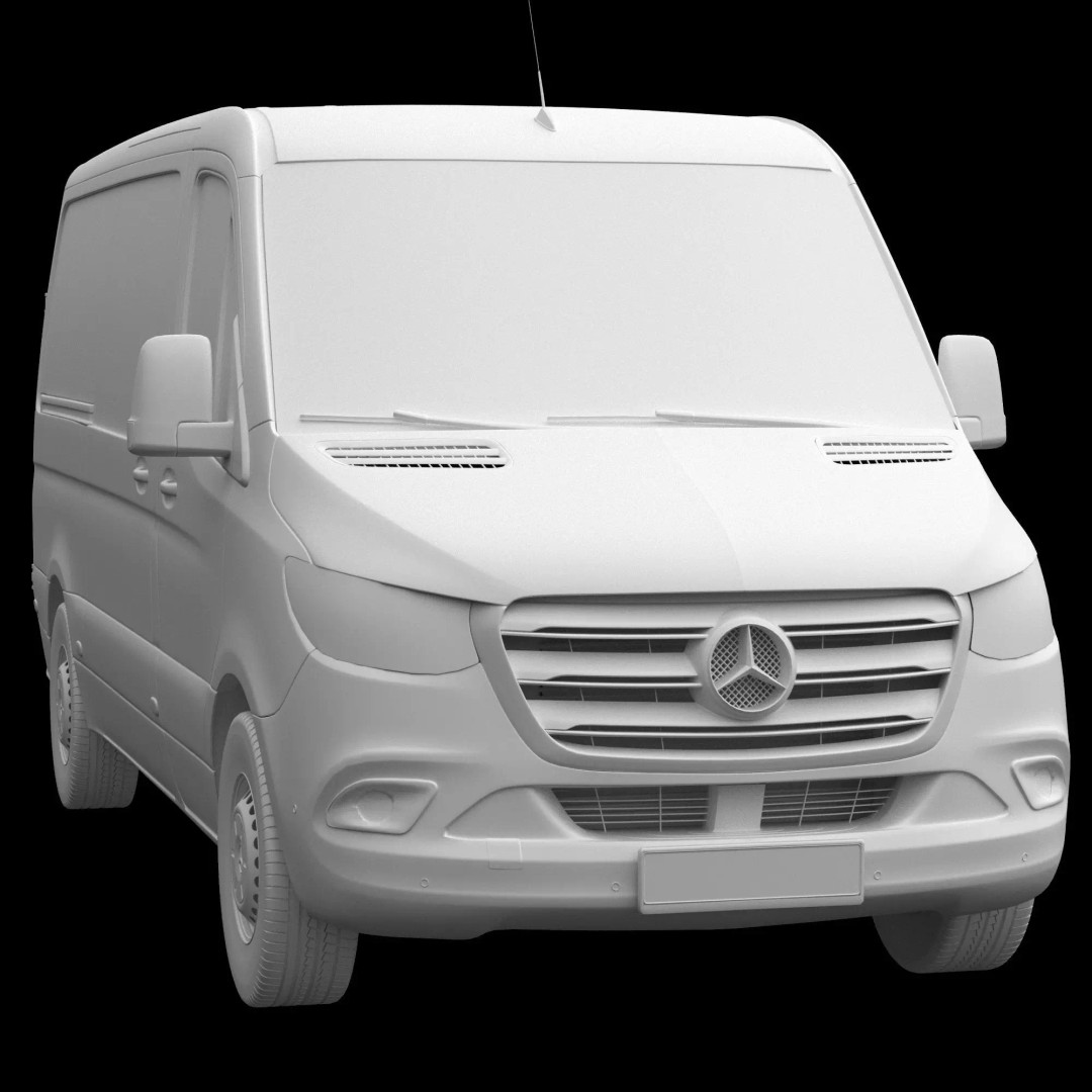 Mercedes Sprinter 3D Model – Detailed Interior Standard, FBX, OBJ - View 15