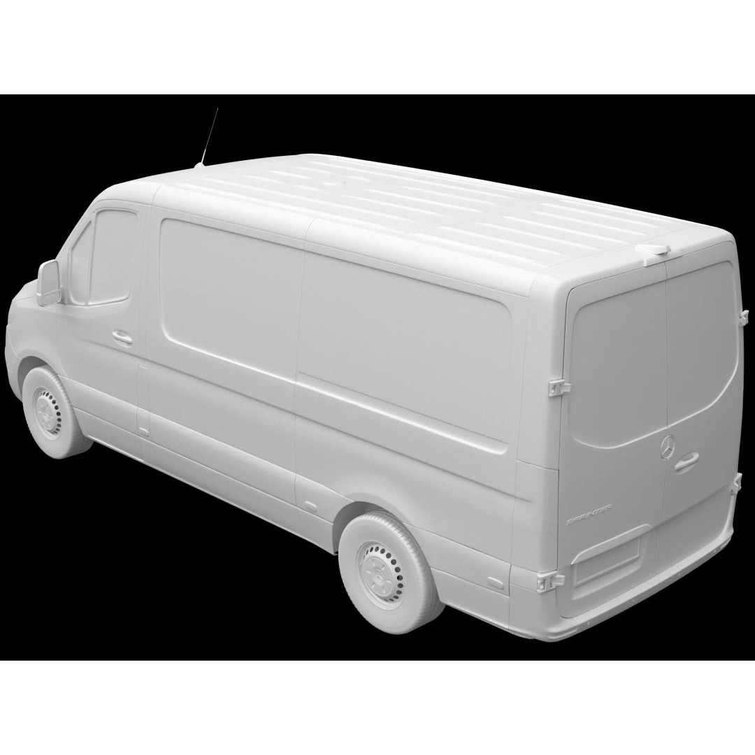 Mercedes Sprinter 3D Model – Detailed Interior Standard, FBX, OBJ - View 16