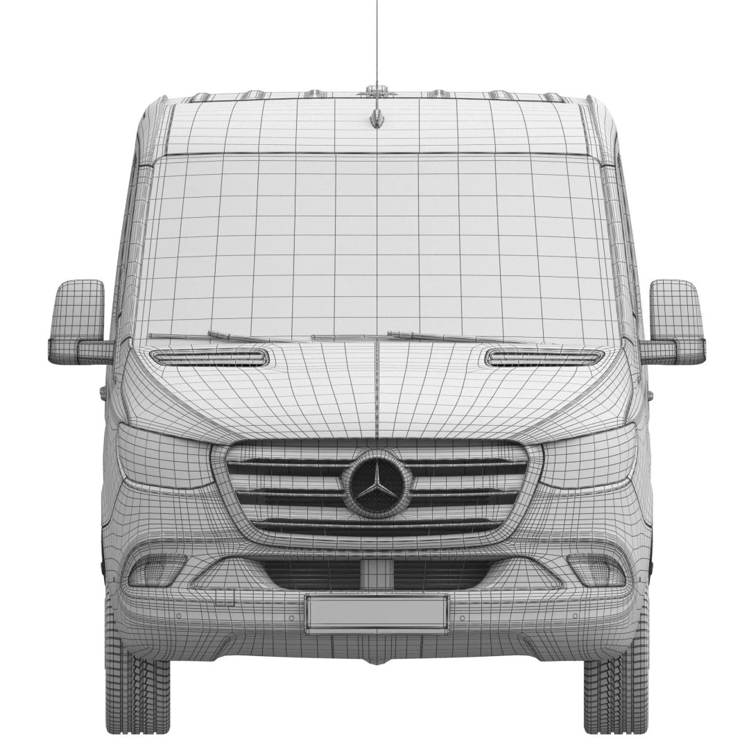 Mercedes Sprinter 3D Model – Detailed Interior Standard, FBX, OBJ - View 19