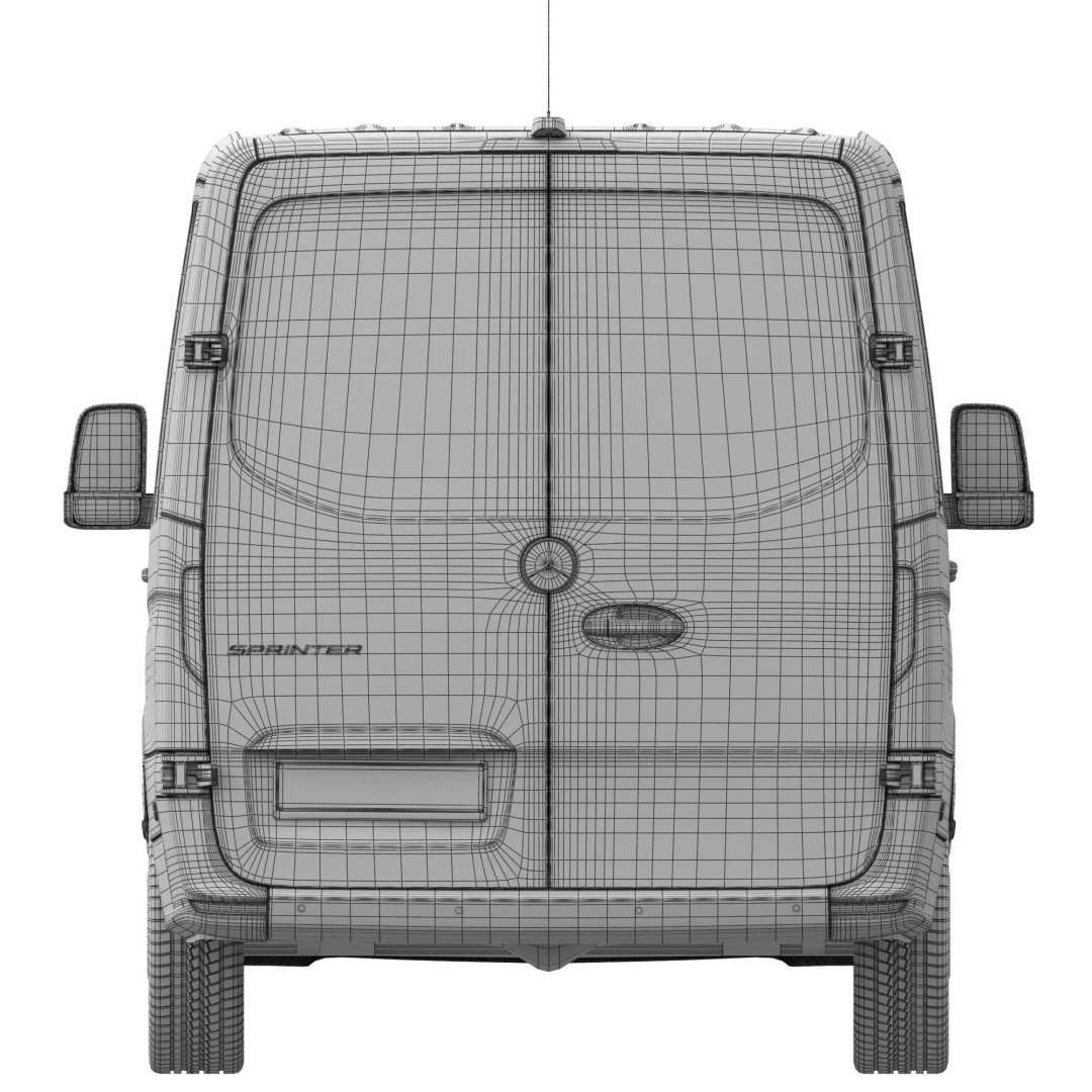 Mercedes Sprinter 3D Model – Detailed Interior Standard, FBX, OBJ - View 20