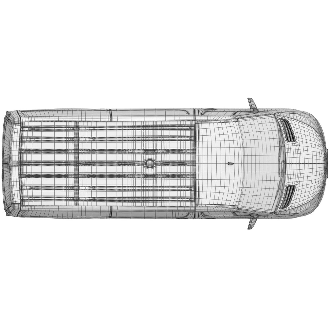 Mercedes Sprinter 3D Model – Detailed Interior Standard, FBX, OBJ - View 23