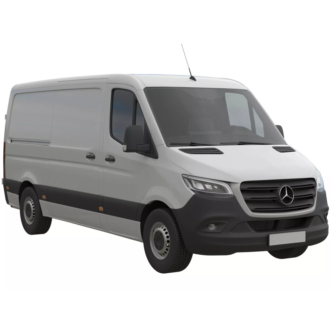 Mercedes Sprinter 3D Model – Detailed Interior Standard, FBX, OBJ - View 3