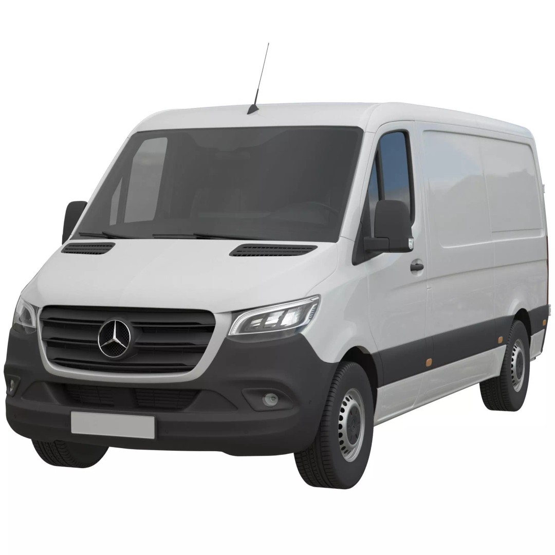 Mercedes Sprinter 3D Model – Detailed Interior Standard, FBX, OBJ - View 4