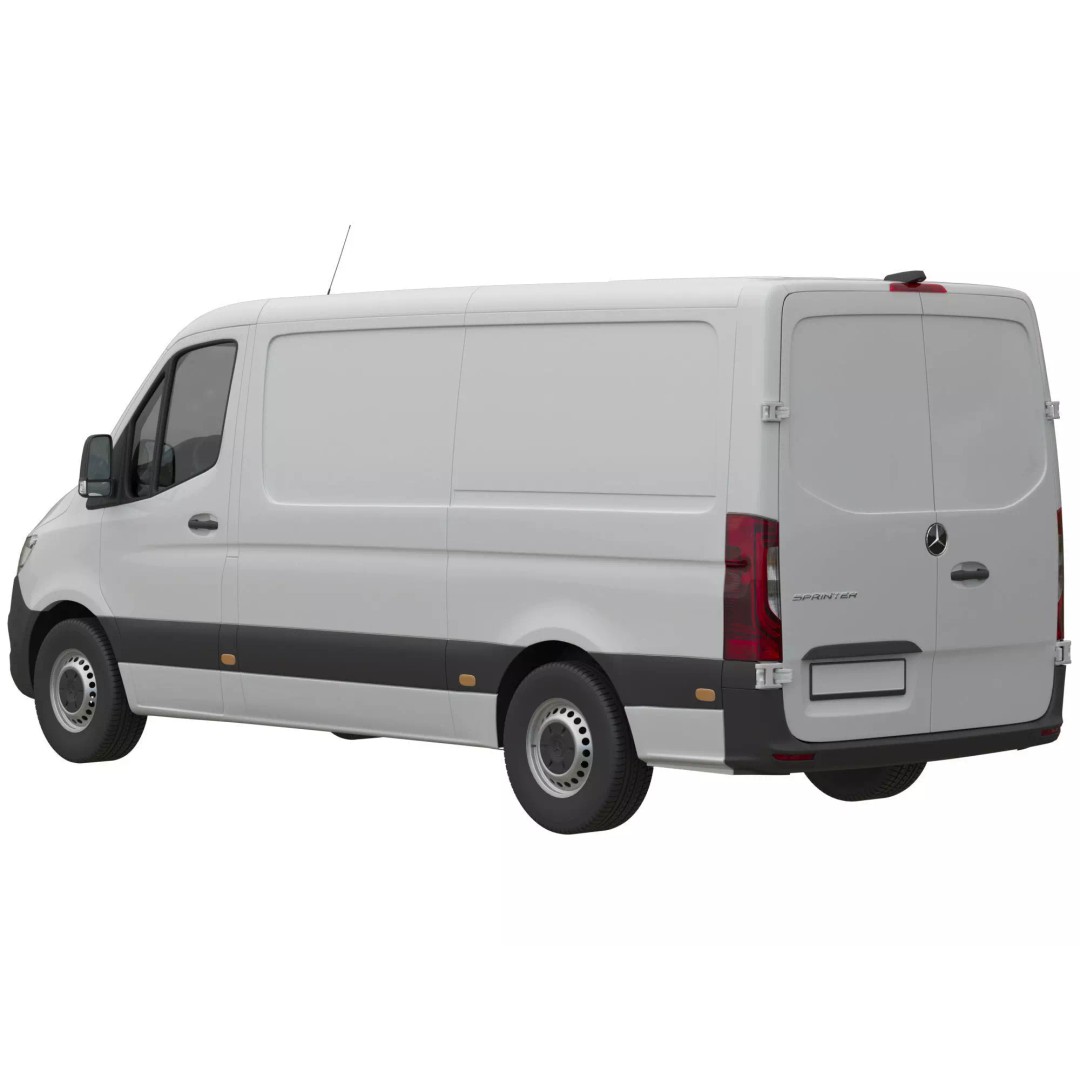 Mercedes Sprinter 3D Model – Detailed Interior Standard, FBX, OBJ - View 5