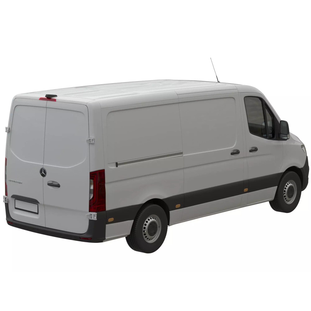 Mercedes Sprinter 3D Model – Detailed Interior Standard, FBX, OBJ - View 7