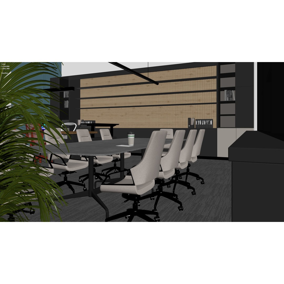 Modern Office Meeting 3D Model – High Detail Archviz Scene, FBX - View 13
