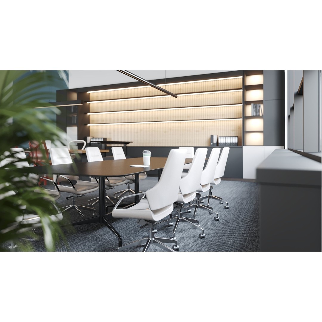 Modern Office Meeting 3D Model – High Detail Archviz Scene, FBX - View 5