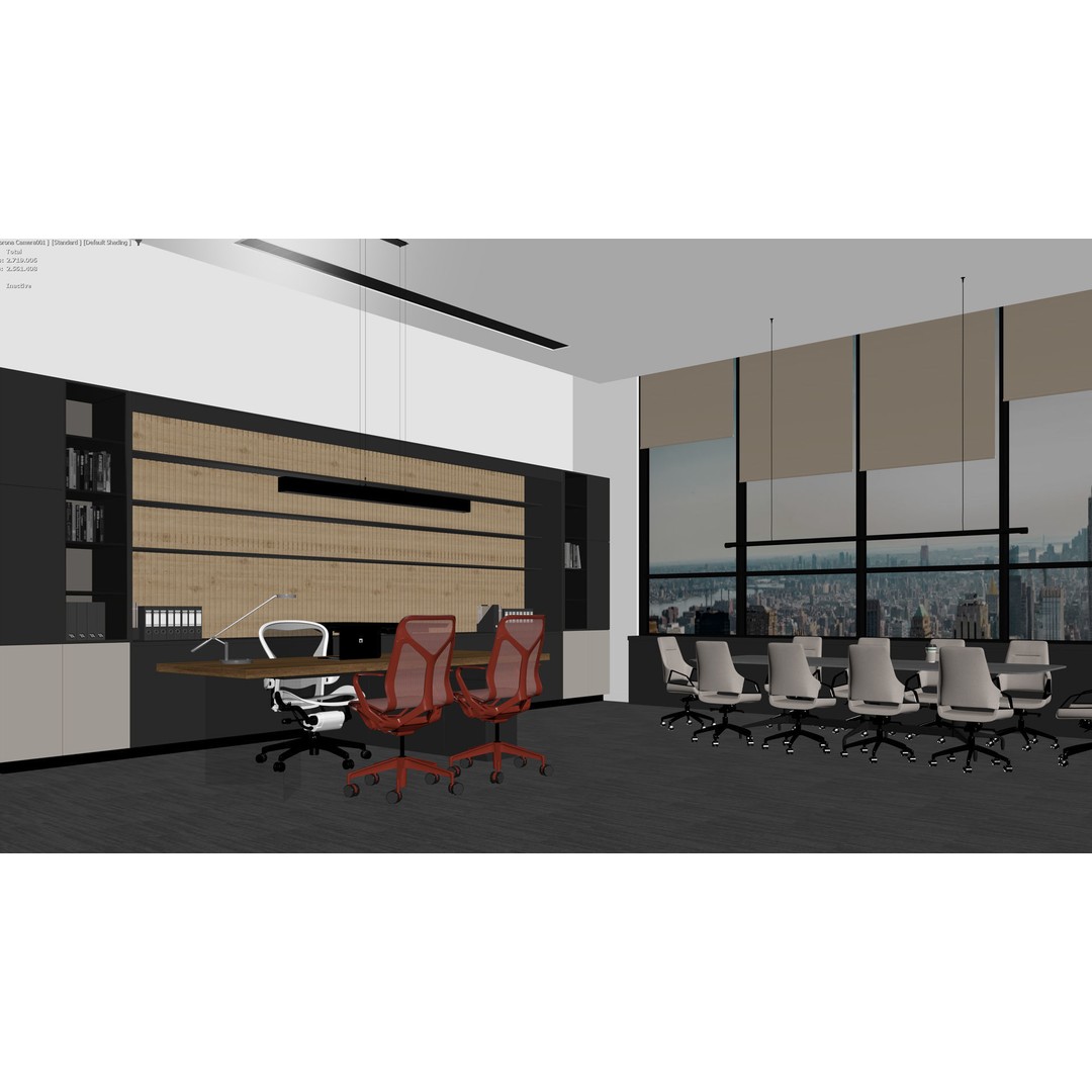 Modern Office Meeting 3D Model – High Detail Archviz Scene, FBX - View 9