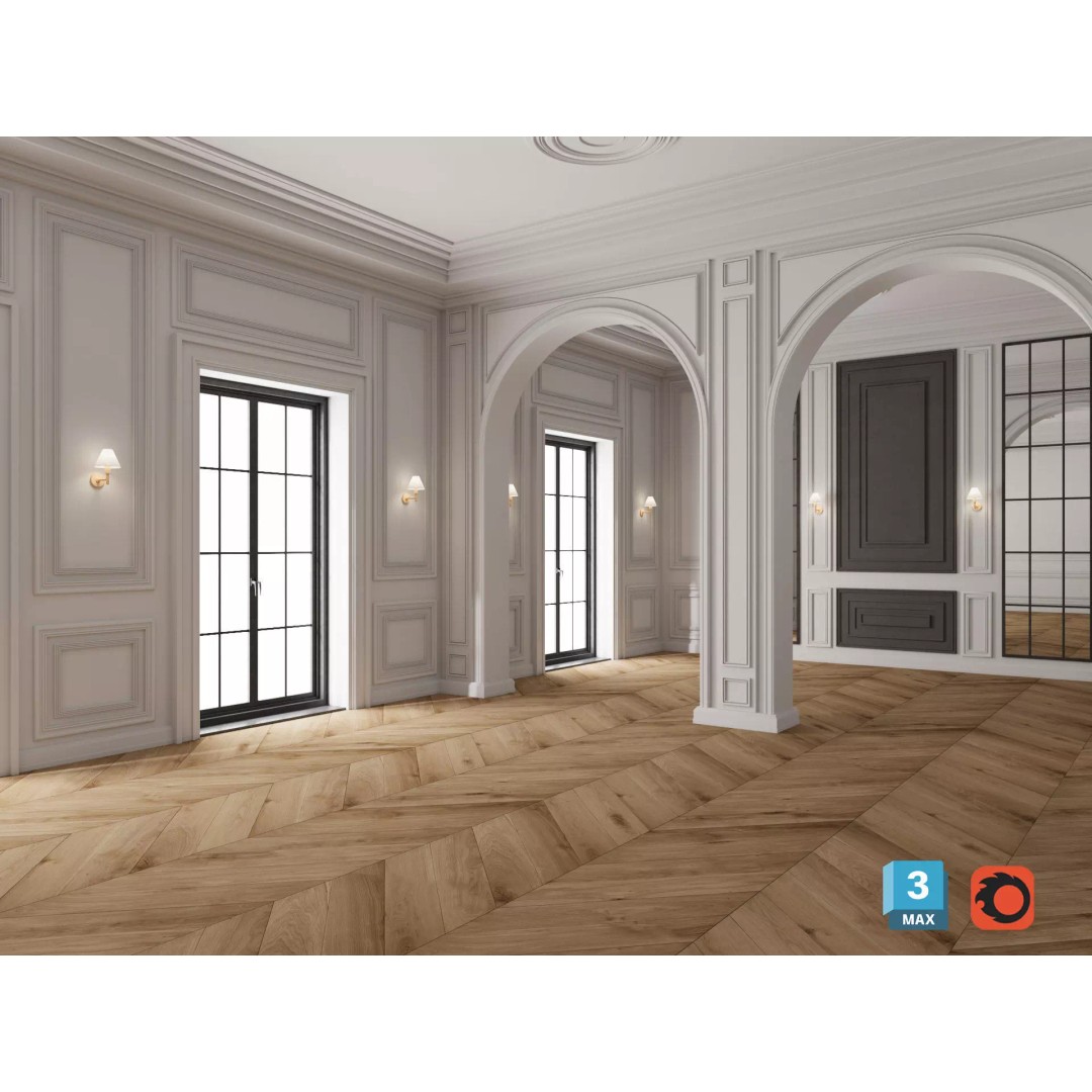 Loft Room 3D Model – Contemporary Interior Design, FBX, Blender - View 2