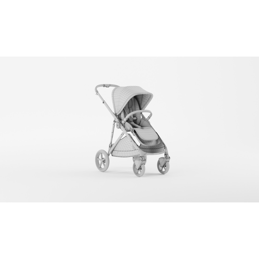 Toddler Shopping Basket 3D Model – Realistic PBR Asset, FBX & OBJ